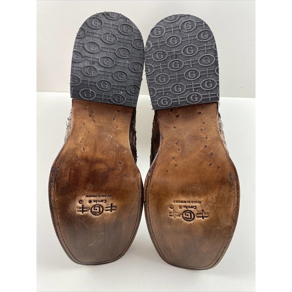 NWOB Circle G ORIX Caiman Patchwork & Embroidery Square Toe Western Boot Men 10D main image 4